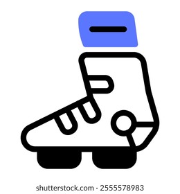 This Ski boots icon is suitable for winter sport, sport, winter holiday, etc.