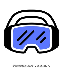 This Ski goggles icon is suitable for winter sport, sport, winter holiday, etc.