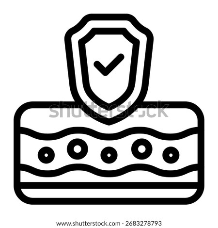 This Skin barrier icon is suitable for use in Skincare, Dermatology, and related fields.