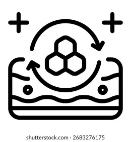 This Skin Regeneration icon is suitable for use in Skincare, Dermatology, and related fields.