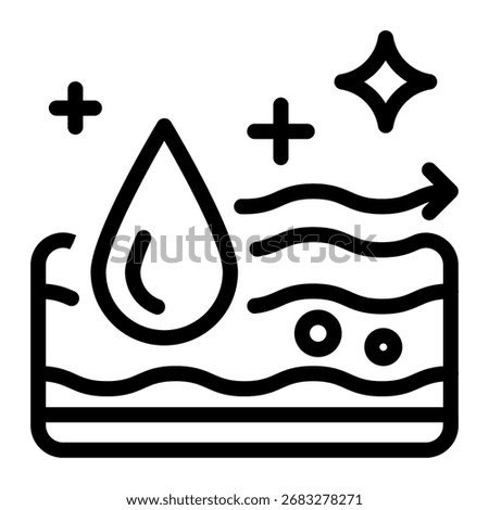 This skin-firming icon is suitable for use in Skincare, Dermatology, and related fields.