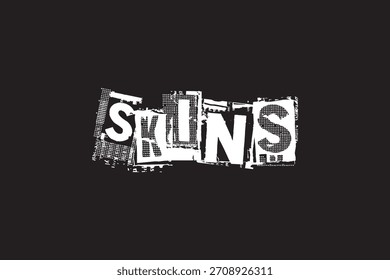 Este es un diseño de Arte vectorial de pieles de color blanco y negro.