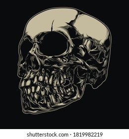 This skull element are perfect for using on shirt design, poster and other creative applications