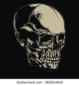 This skull element are perfect for using on shirt design, poster and other creative applications