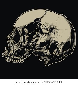 This skull element are perfect for using on shirt design, poster and other creative applications