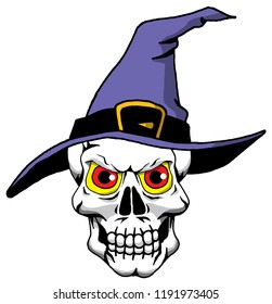This Skull in a Witches Hat Looks Like He Means Absolutely No Good