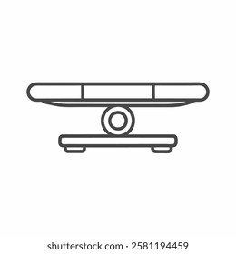 This sleek balance board illustrates a modern fitness tool designed for stability training. Its minimalist design focuses on functionality while promoting a healthy lifestyle.