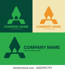 This sleek and modern abstract "A" logo features a geometric triangular structure combined with a balanced, symmetrical base. Its clean, professional aesthetic makes it a perfect choice for brands in 