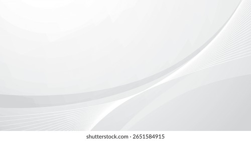 Este design moderno e elegante apresenta tons claros de branco e cinza claro, linhas curvas e padrões lineares sutis, criando uma experiência visual elegante e minimalista.