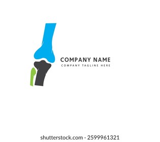 This sleek and modern orthopedic logo is perfect for any healthcare business focusing on musculoskeletal health, orthopedic surgery, physical therapy, or rehabilitation services. 