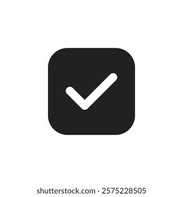 This sleek and stylish checkmark vector icon is ideal for conveying approval, confirmation, or correctness in numerous design applications and digital platforms, enhancing user experience effectively