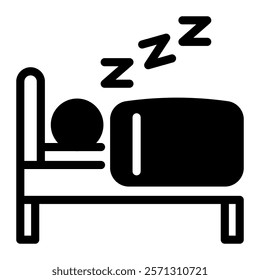 This Sleeping icon is suitable for Fitness, Healthy Lifestyle, Sports, etc.