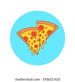 This is a slice of pizza. this is vector illustration can be used for any design . 