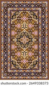 This small rug vector pattern is perfect for decorating your dollhouse or room. The inspiration for this small rug came from a photo of a life-size antique Persian rug. Available for download.


