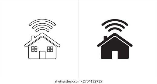 Dieses Smart-Home-Symbol steht für verbundene Technologie. Es ist perfekt für den Einsatz in Web-Design, Software-Entwicklung, und andere Projekte. Das Symbol ist einfach und leicht zu verstehen.