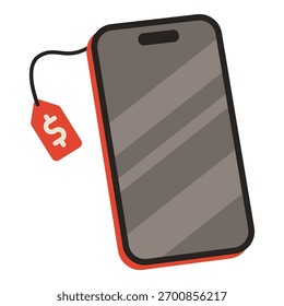Esta ilustración del smartphone es conveniente para el viernes negro.