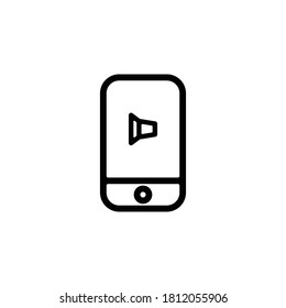 
Este es un símbolo o icono de smartphone que describe una aplicación de audio