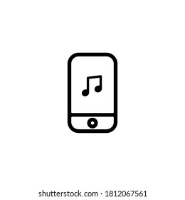 
This is a smartphone symbol or icon describing a music application