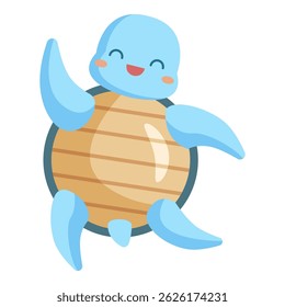 This Smiling illustration is suitable for sea creature, wild animal, etc.