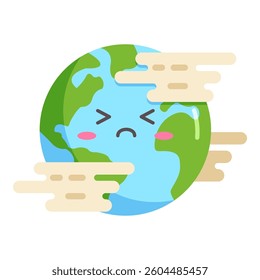 This Smoke Earth illustration is suitable for Earth Day, Environment, etc.