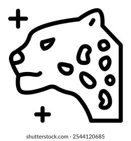 Este icono del leopardo de las nieves es adecuado para la conservación de la vida silvestre, la protección de los animales y el bienestar animal, etc