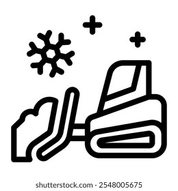 This Snowplow icon is suitable for winter season, holiday, Christmas, etc.