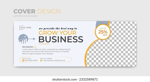 
This is a Social media Business facebook cover template.This template download contains 300 DPI, Ready to Use, RGB, Layerd EPS files, All main elements are editable and customizable.