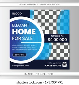 Dies ist eine Social Media-Beitrag Design-Vorlage für Ihre Immobilien-Immobilien-Verkauf-Werbebanner.