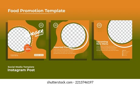 this is a social media template with a mix of yellow and green colors, can be used for food sales and can also be used for other product promotions.