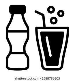 This Soda icon is suitable for Restaurant Menu, Food, etc