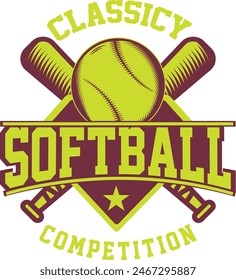 this is softball or baseball sports logo