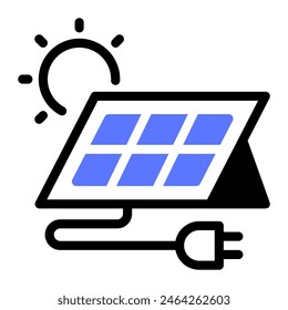 This Solar Energy icon is suitable for Eco friendly consumption, Ecology, and Renewable Energy