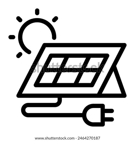 This Solar energy icon is suitable for Eco friendly consumption, Ecology, and Renewable Energy