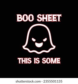 This Is Some Boo Sheet illustrations with patches for t-shirts and other uses