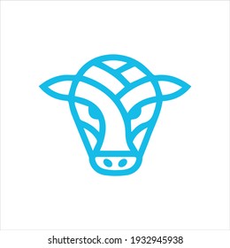 This a some modern Cow face logo icon