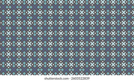 This sophisticated pattern features interwoven X shapes in cool shades of blue and rich brown against a neutral background, creating a stylish and modern design that adds depth to any space.