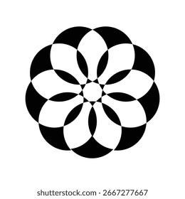 This sophisticated vector design features a dynamic interplay of geometric shapes and bold lines, rendered in a versatile CMYK color palette. It incorporates clean Helvetica and Courier fonts,