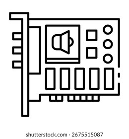 Este icono de tarjeta de sonido es adecuado para Computer Component.