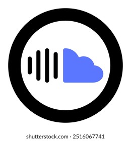 Dieses Cloud-Symbol eignet sich für Musik, Musikinstrumente, Unterhaltung, Multimedia usw.