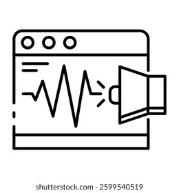 This Sound Wave icon is suitable for Audio, Music, etc