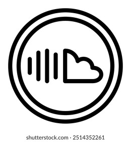 Dieses Soundcloud-Symbol eignet sich für Musik, Musikinstrument, Unterhaltung und Multimedia usw.