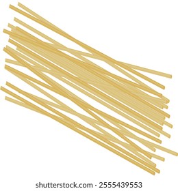 This spaghetti pasta ingredient image highlights its slender strands and smooth texture, perfect for twirling in savory sauces and creating classic Italian meals.