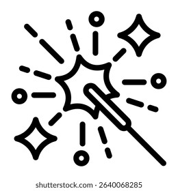 This Sparkler icon is suitable for 4th of July, Independence Day, etc
