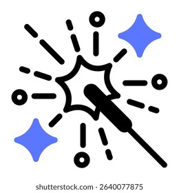 This Sparkler icon is suitable for 4th of July, Independence Day, etc