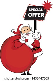 This is a special xmas offer icon. vector illustration