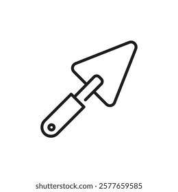 This specific icon effectively symbolizes a plaster trowel, which is essential for various renovation and construction tasks and embodies the highquality standards that are expected in the industry