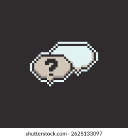 il s'agit de l'icône de bulles de parole en pixel art avec une couleur simple et un arrière-plan noir cet article bon pour les présentations, autocollants, icônes, conception de t-shirt, ressource de jeu, logo et votre projet.