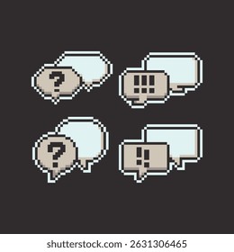 this is Speech bubbles icon in pixel art with simple color and black background this item good for presentations,stickers, icons, t shirt design,game asset,logo and your project.
