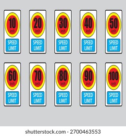 Esta es la imagen de signo de límite de velocidad
