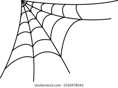 This spider web vector design features intricate webs with delicate details, perfect for Halloween themes, spooky graphics, or adding an eerie touch to your creative projects